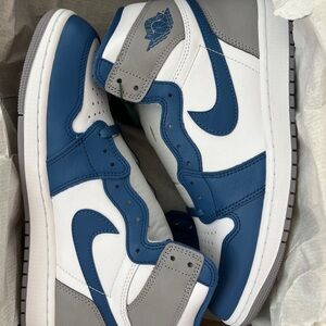 Air Jordan 1 (True Blue) Blue, White & Grey. Brand New. NIKE. Sz 11
